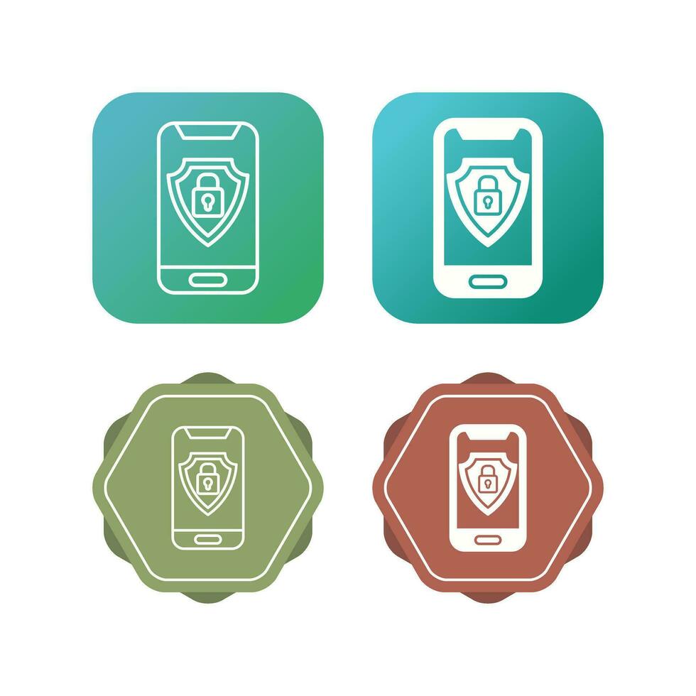 Mobile Security Vector Icon