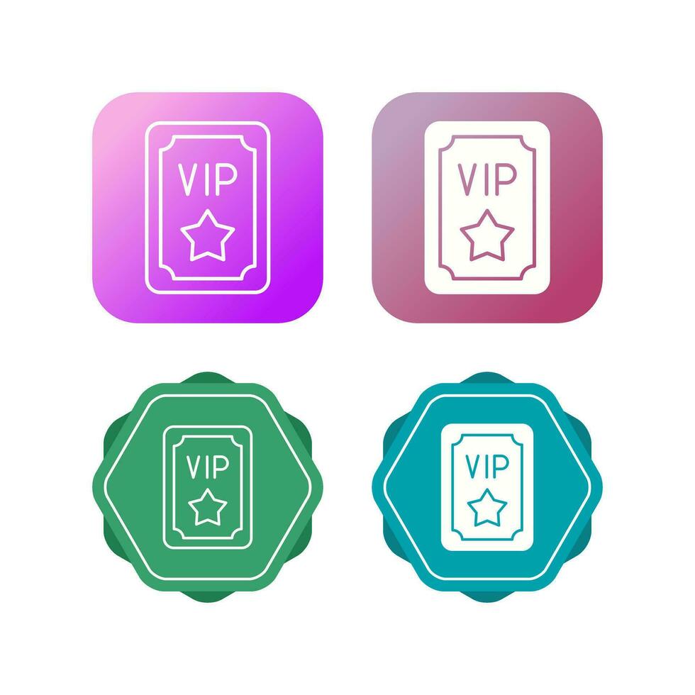Vip Pass Vector Icon