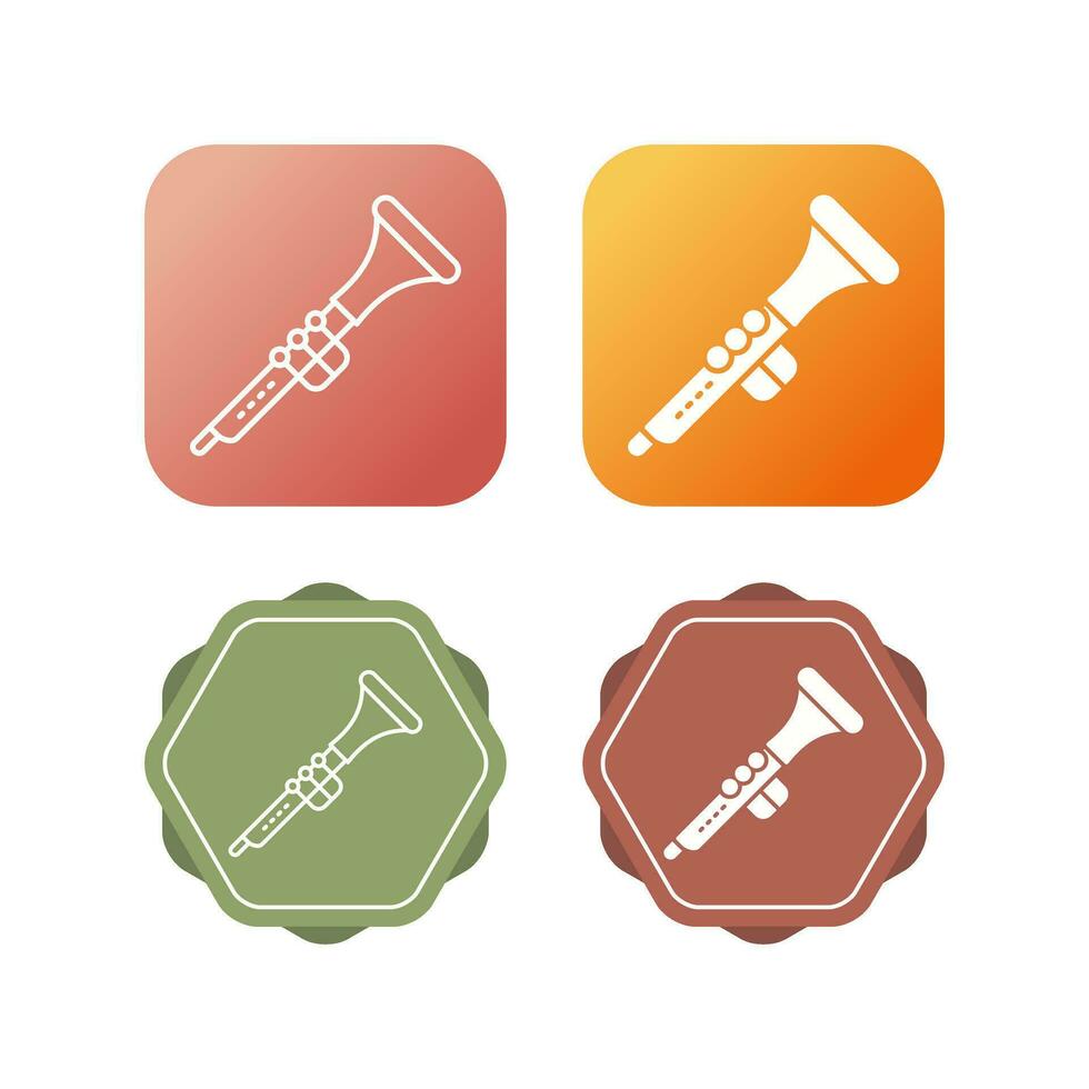 icono de vector de clarinete