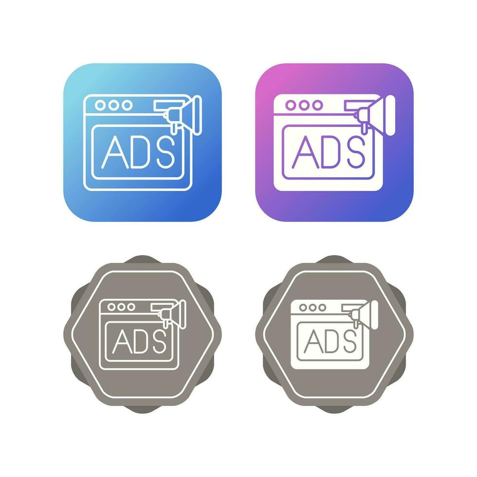 Native Advertising Vector Icon