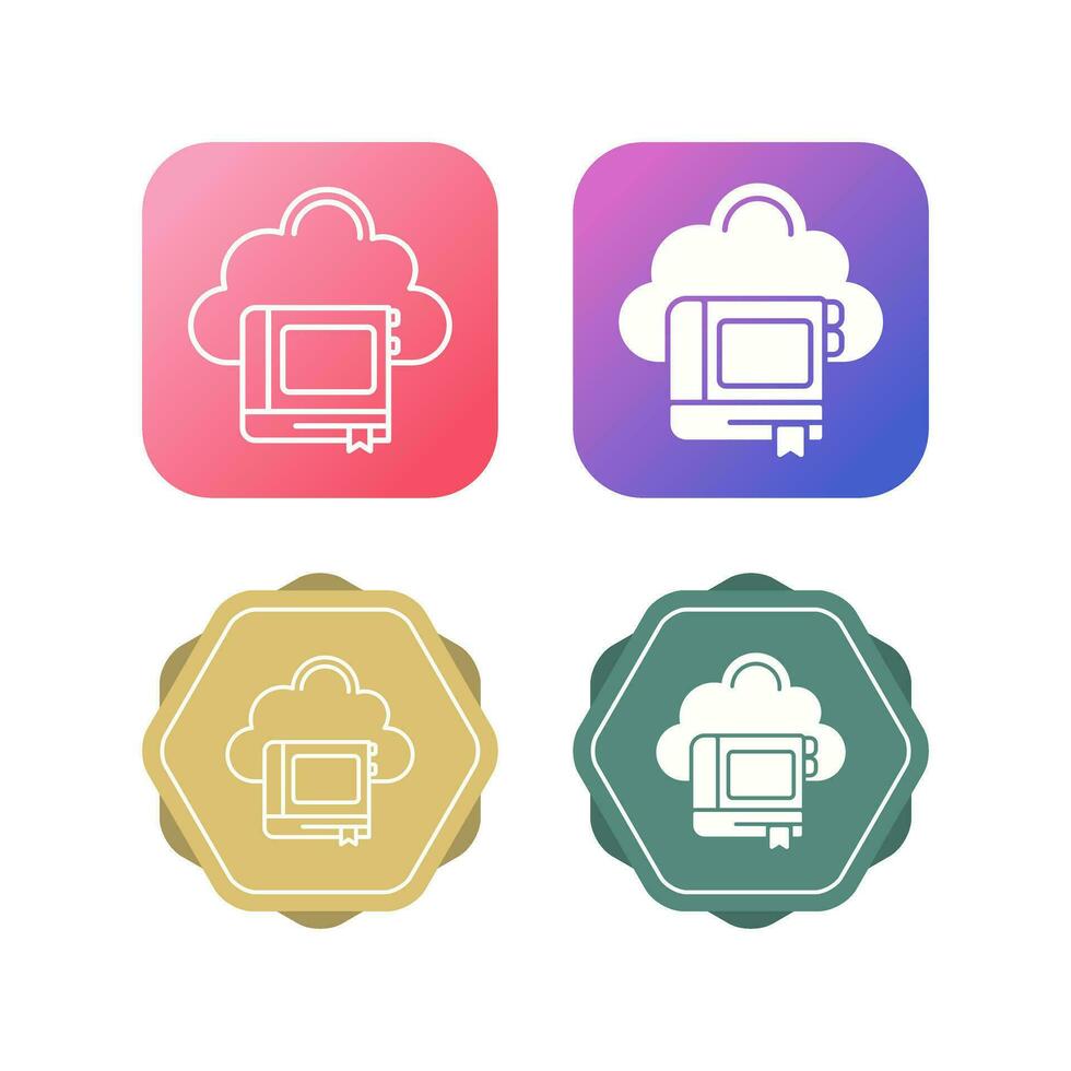 Cloud Library Vector Icon