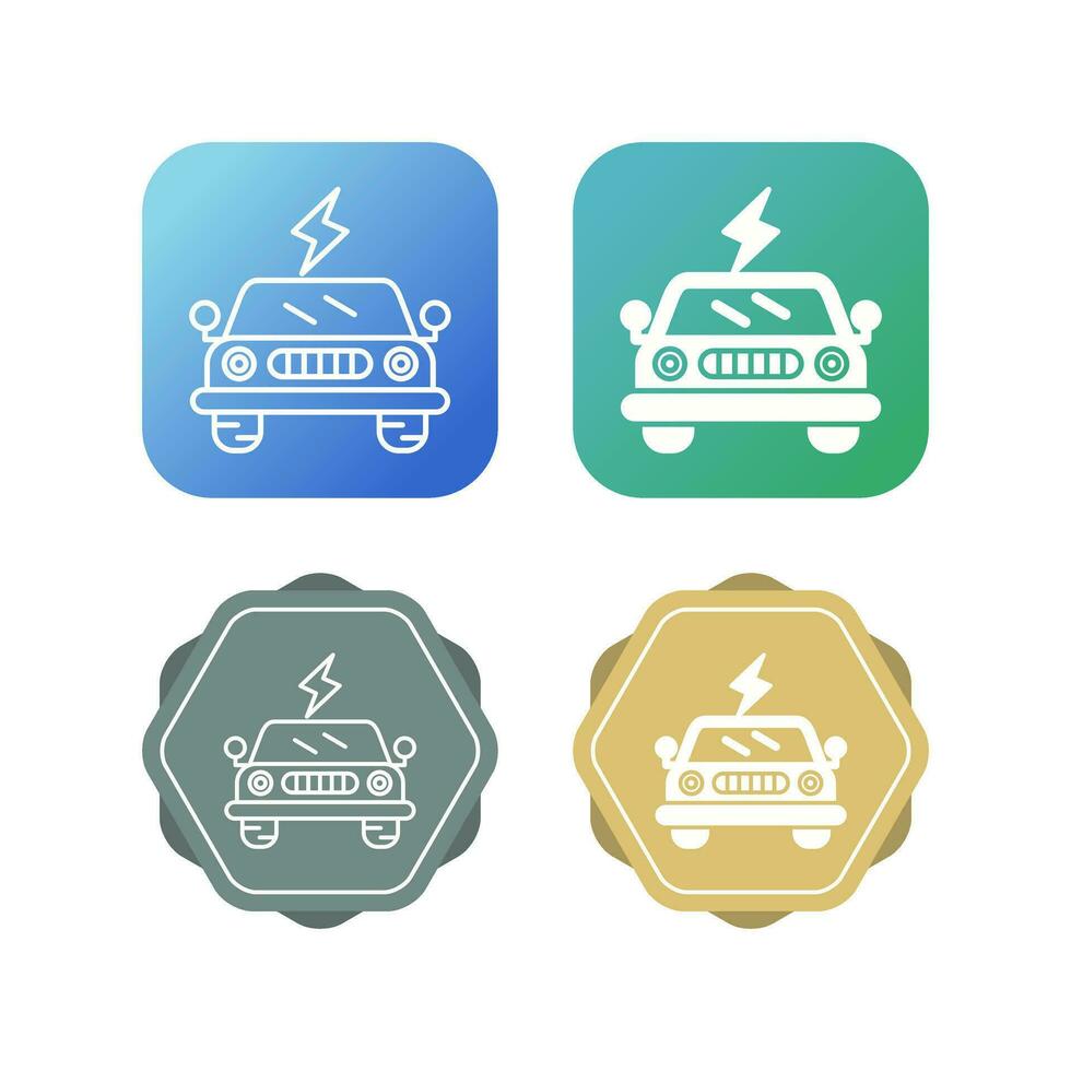 Electric Car Vector Icon