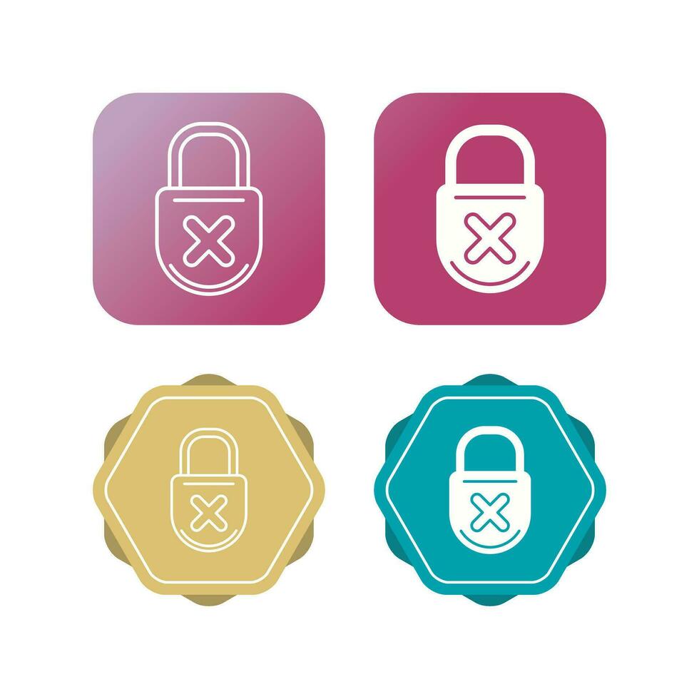 Unprotected Vector Icon