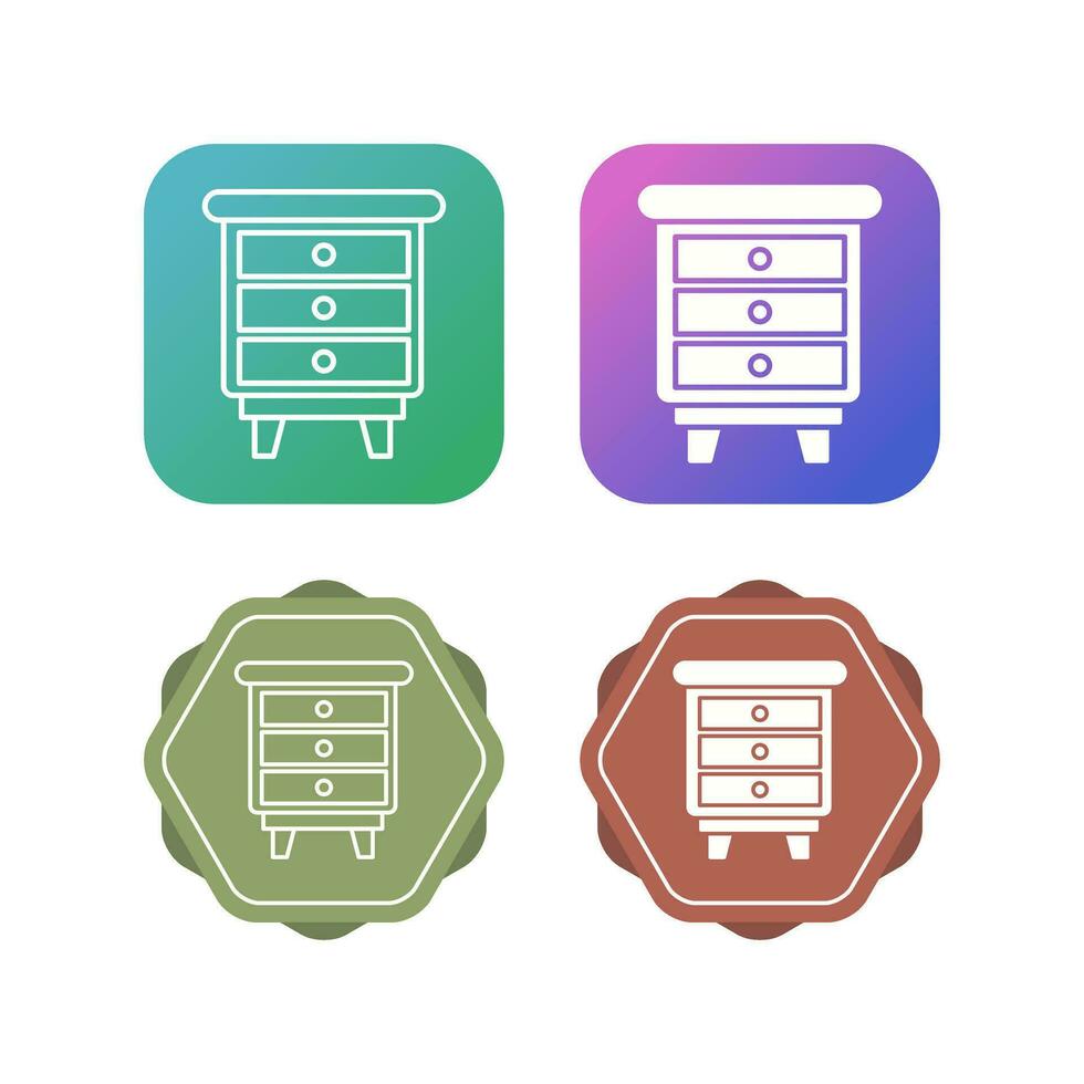 Chest Of Drawers Vector Icon