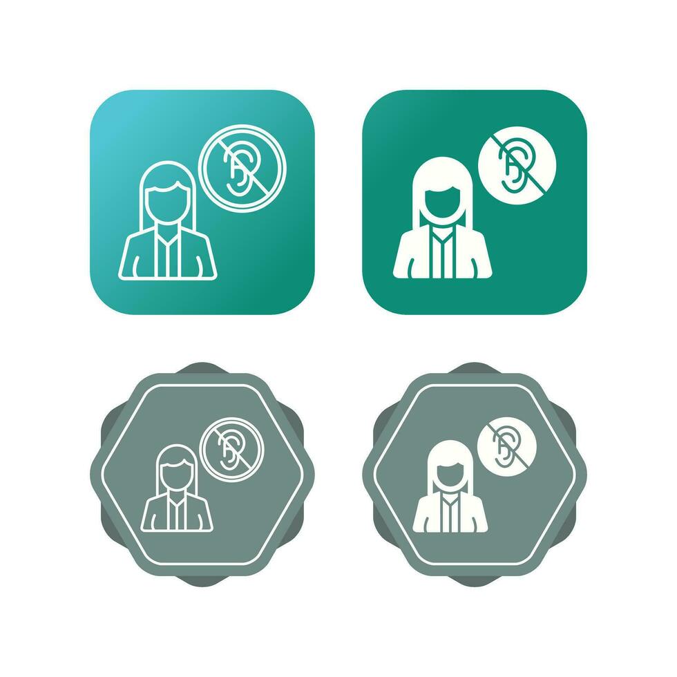 Deaf Vector Icon