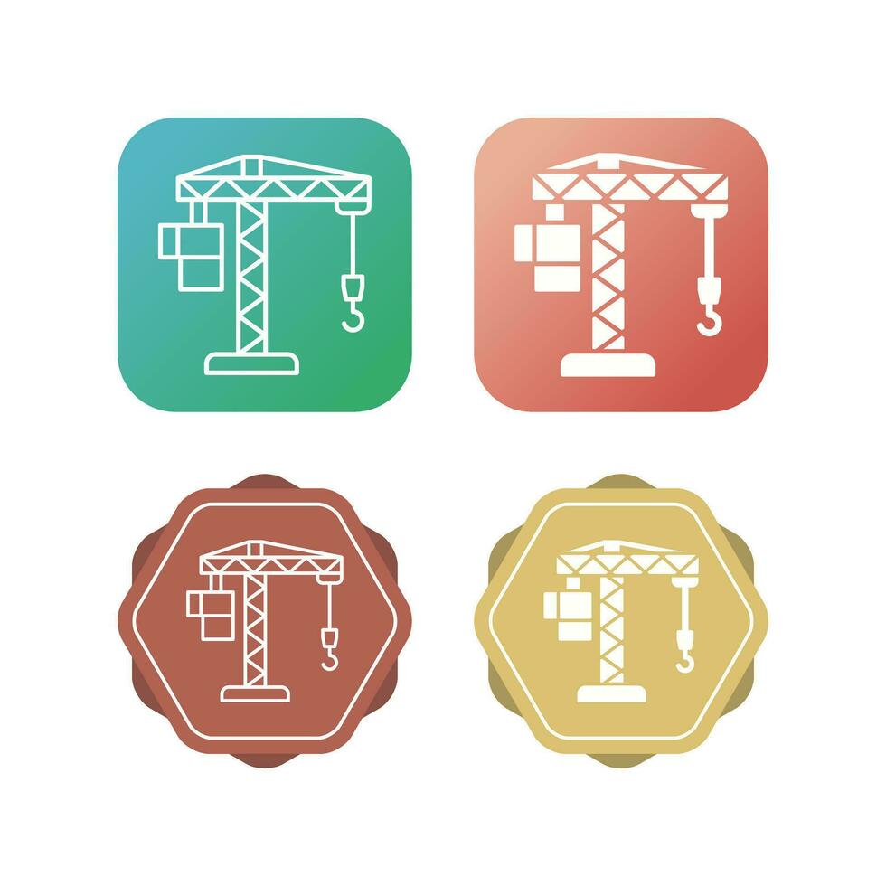 Crane Lifting Vector Icon