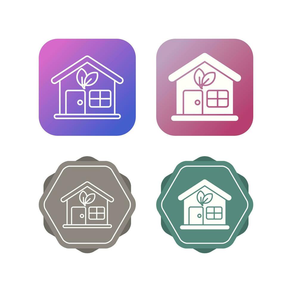 Eco House Vector Icon