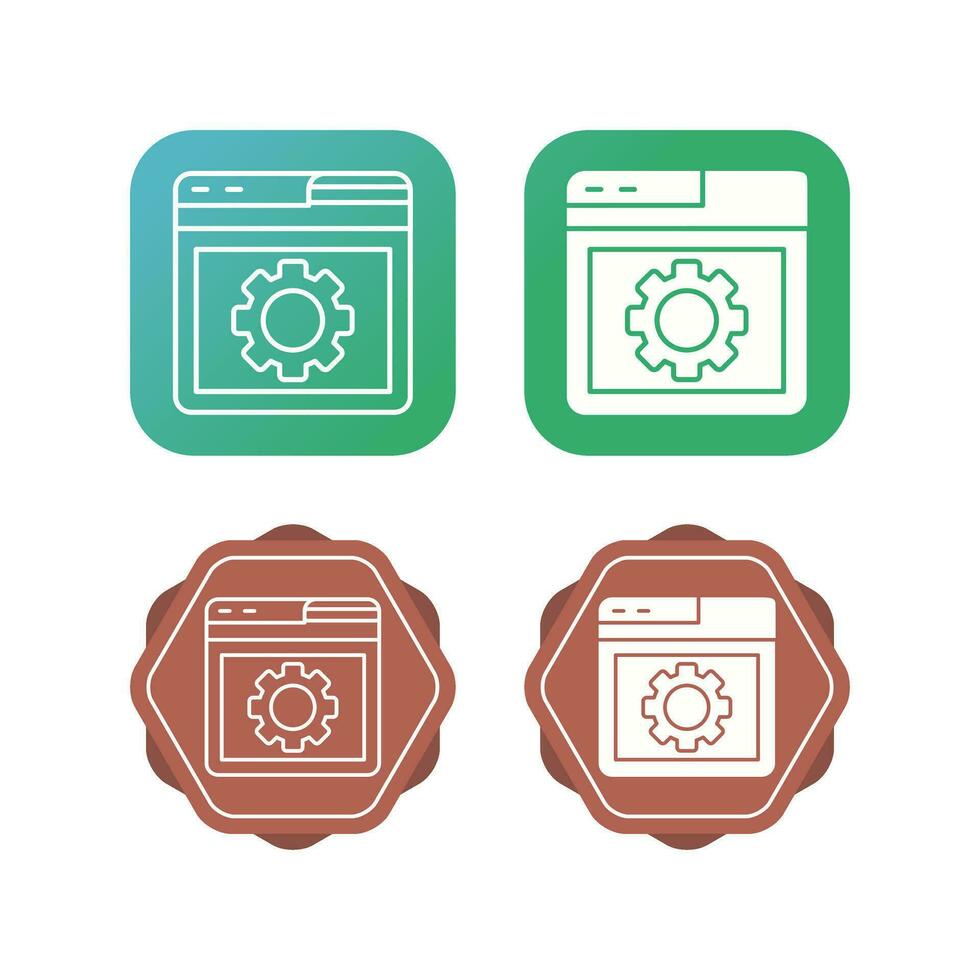 Browser Setting Vector Icon