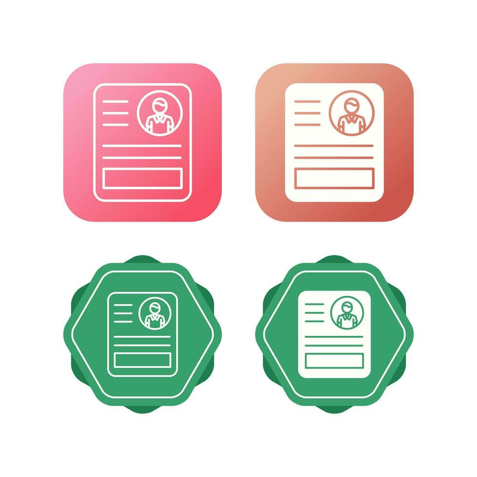 CV Vector Icon