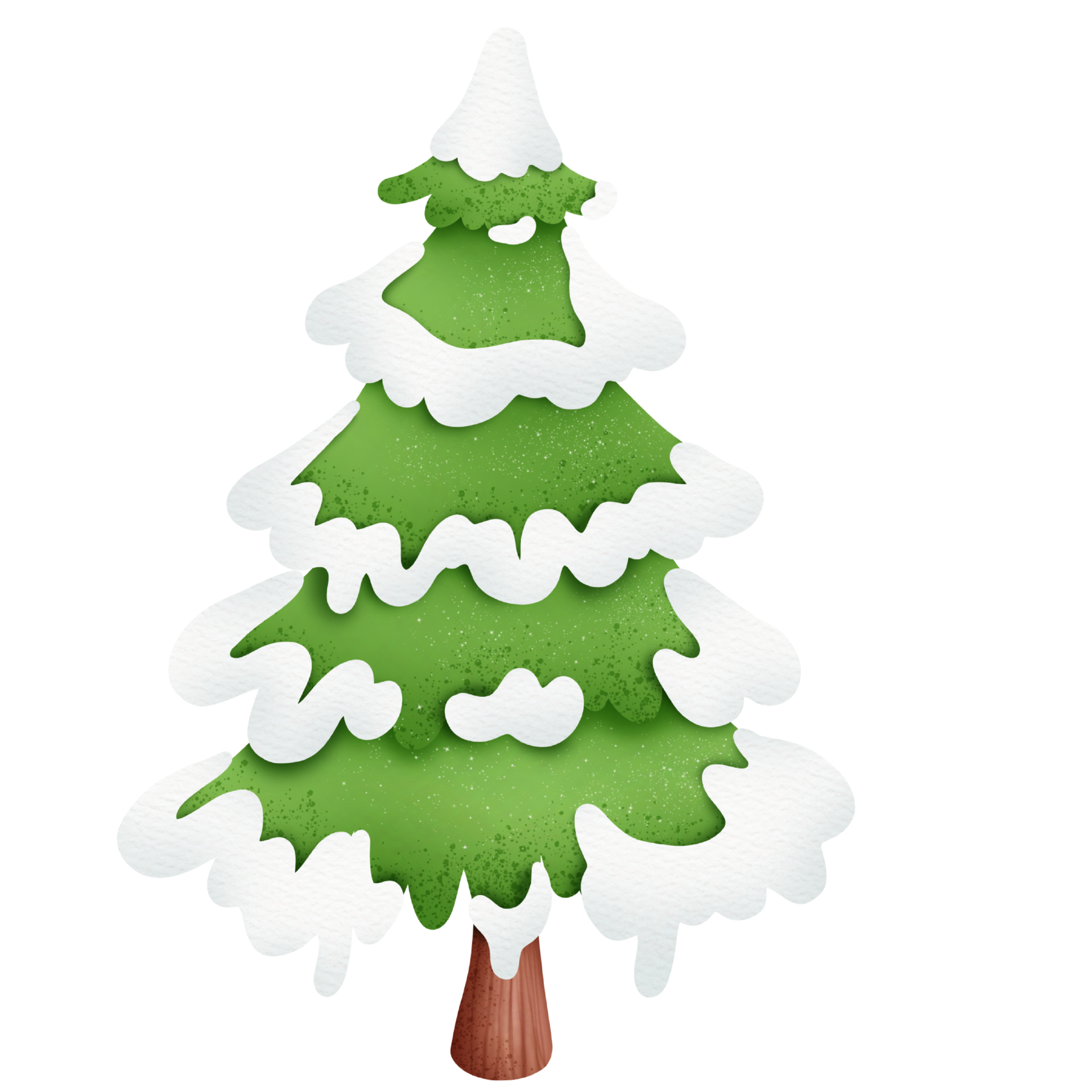 Christmas tree with snow 26480333 PNG