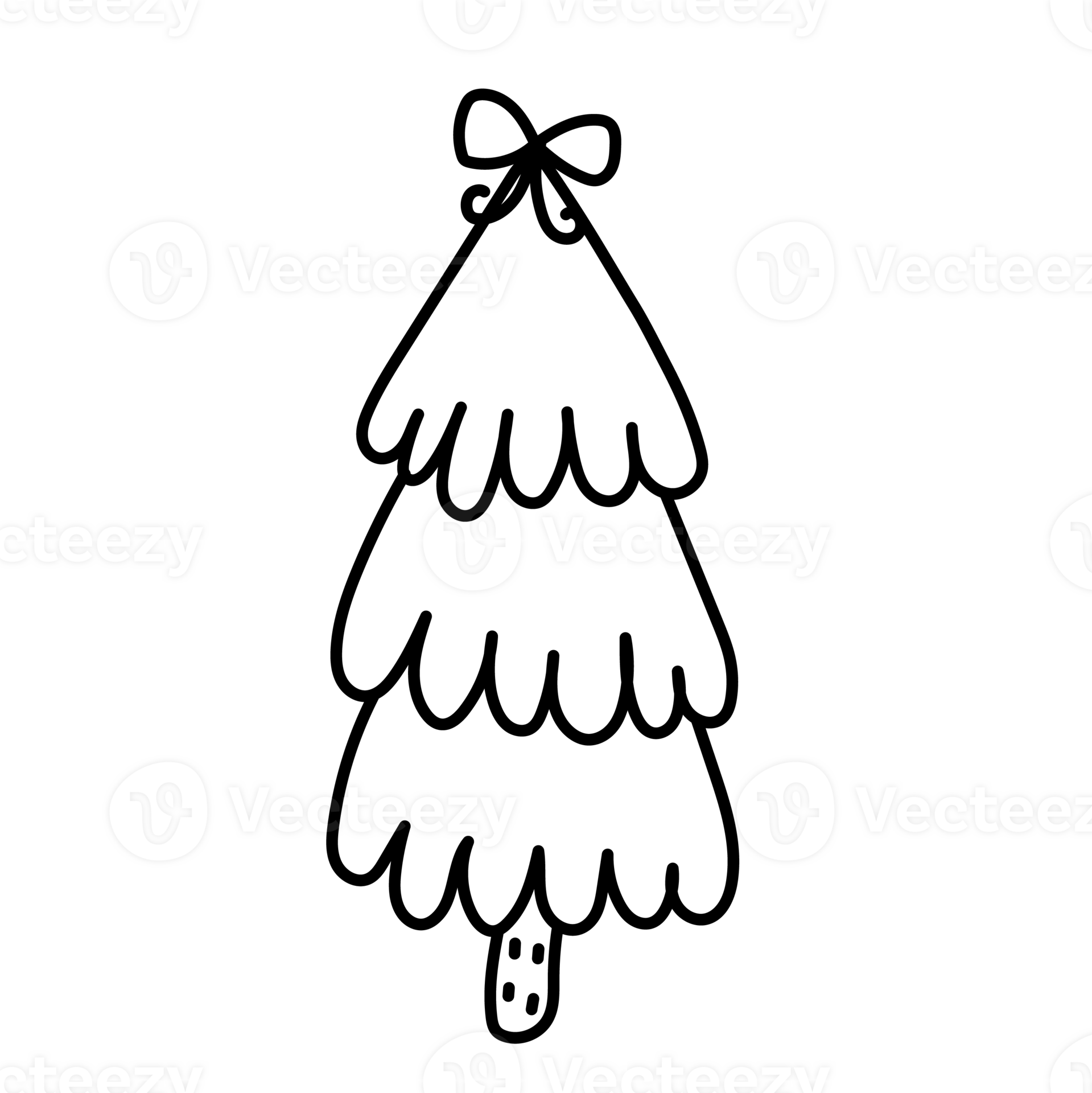 Christmas tree outline 26480473 PNG