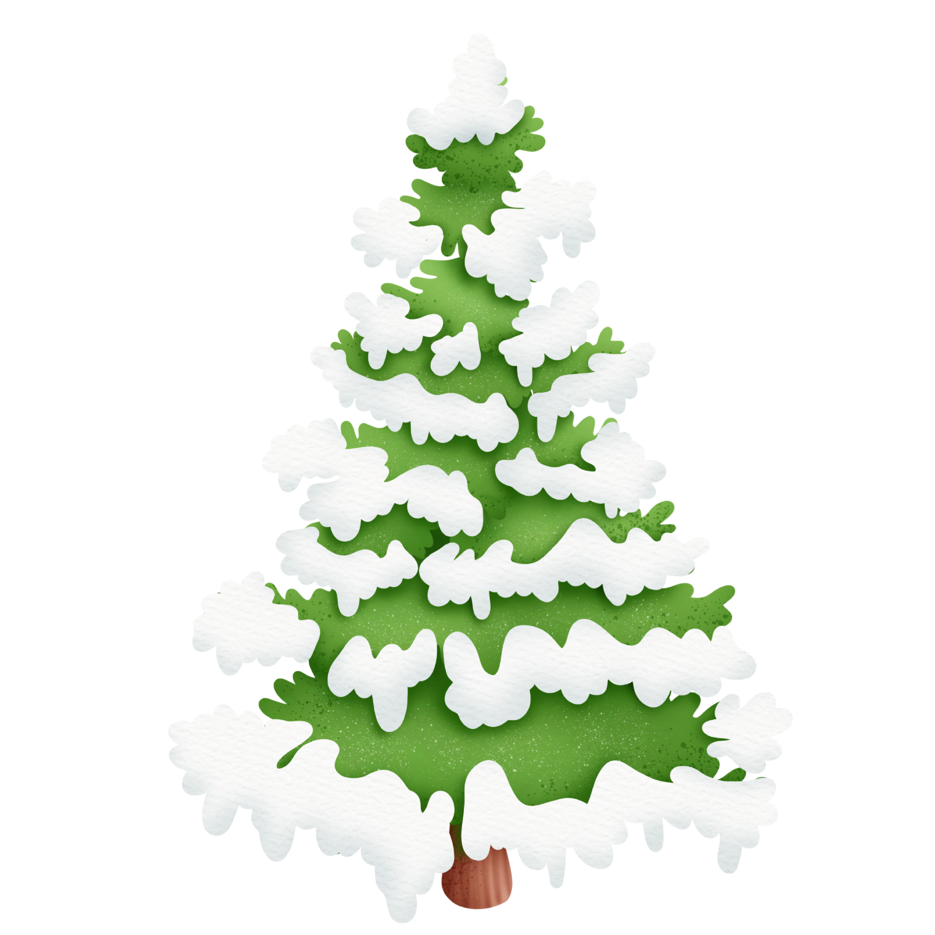 Christmas tree with snow 26480485 PNG