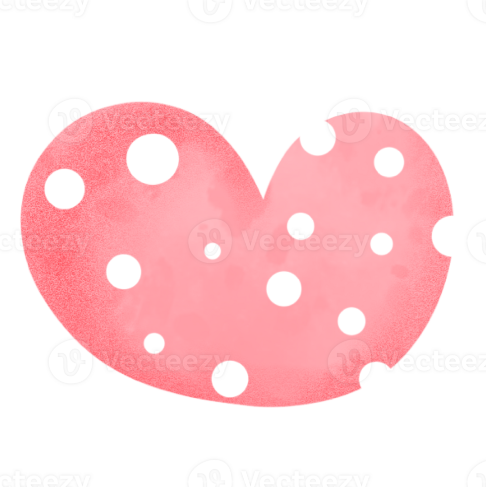 cute heart watercolor png