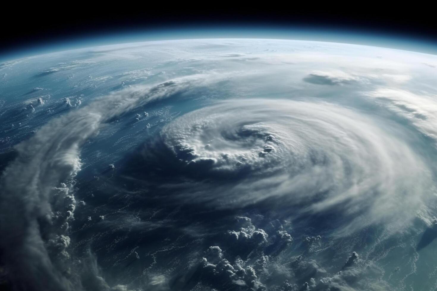 Planet Earth during a hurricane, a Stunning View of Nature's Fury, photo