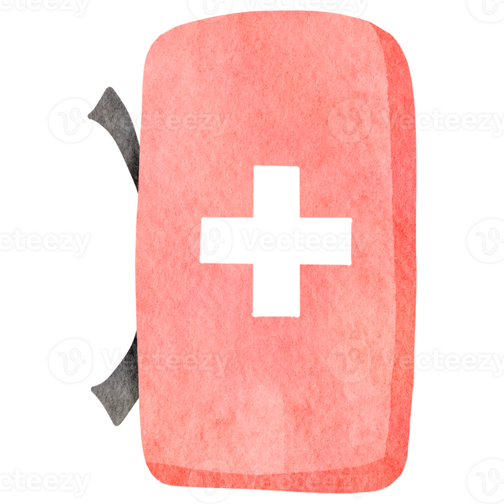 Watercolor First aid kit png