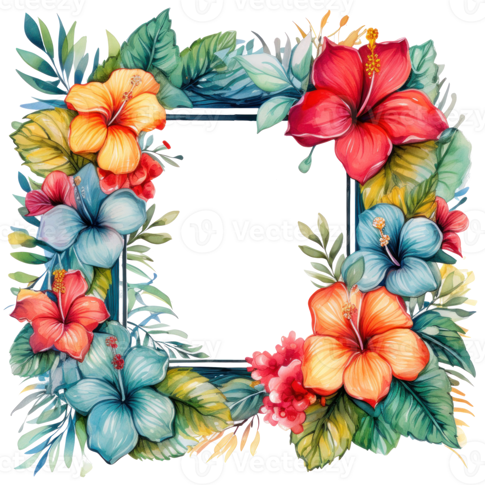 Tropical natural frame isolated png