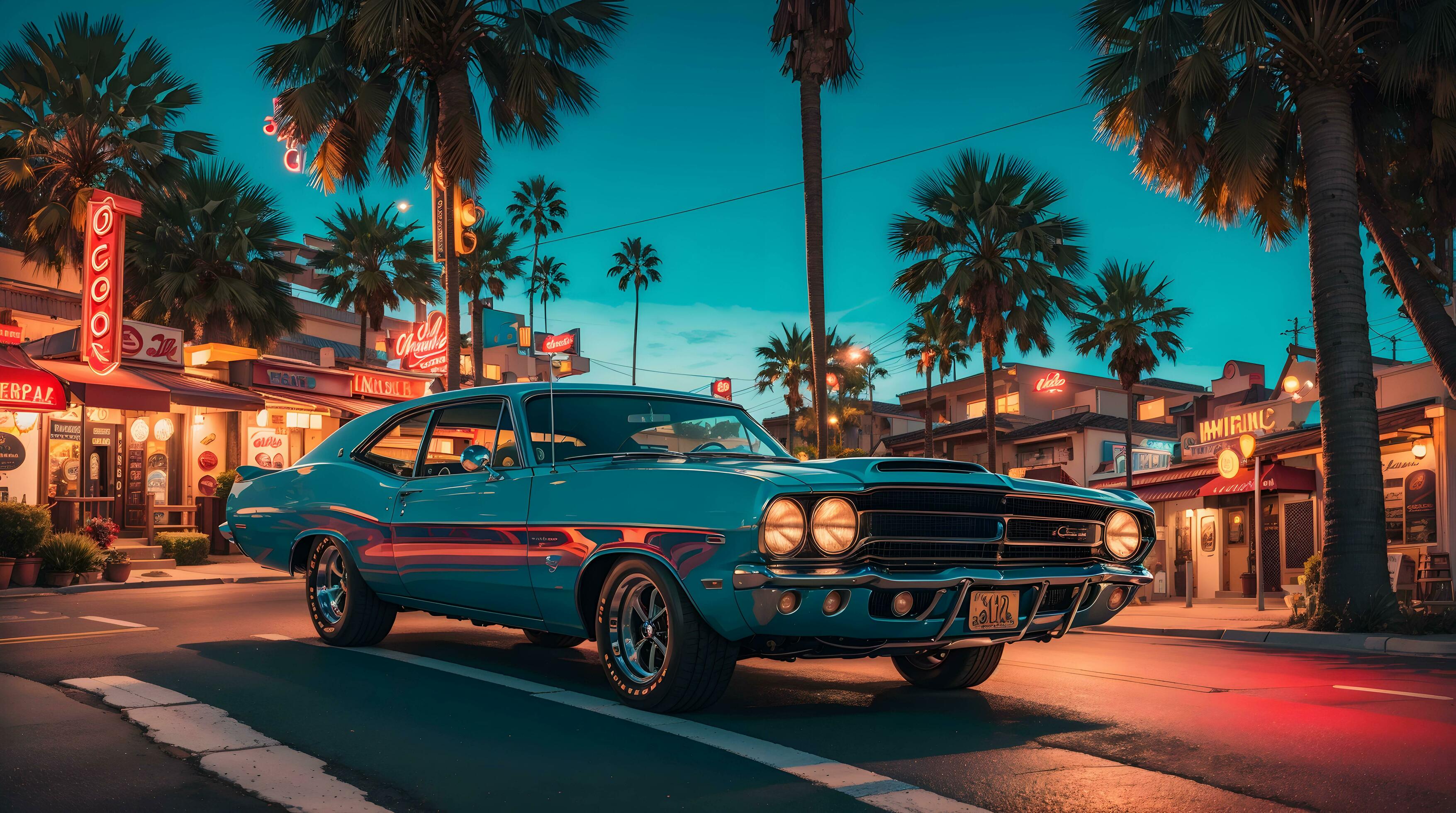The world of classic muscle cars with this captivating 4K wallpaper  26481730 Stock Photo at Vecteezy