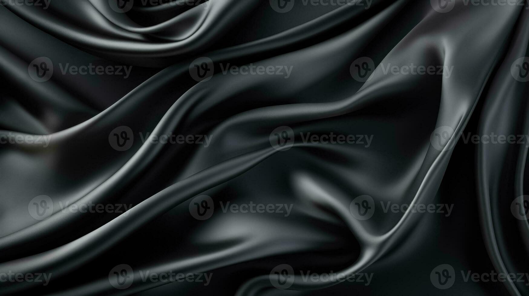 Abstract black background luxury cloth or liquid wave or wavy folds of grunge silk texture satin velvet material copy space photo