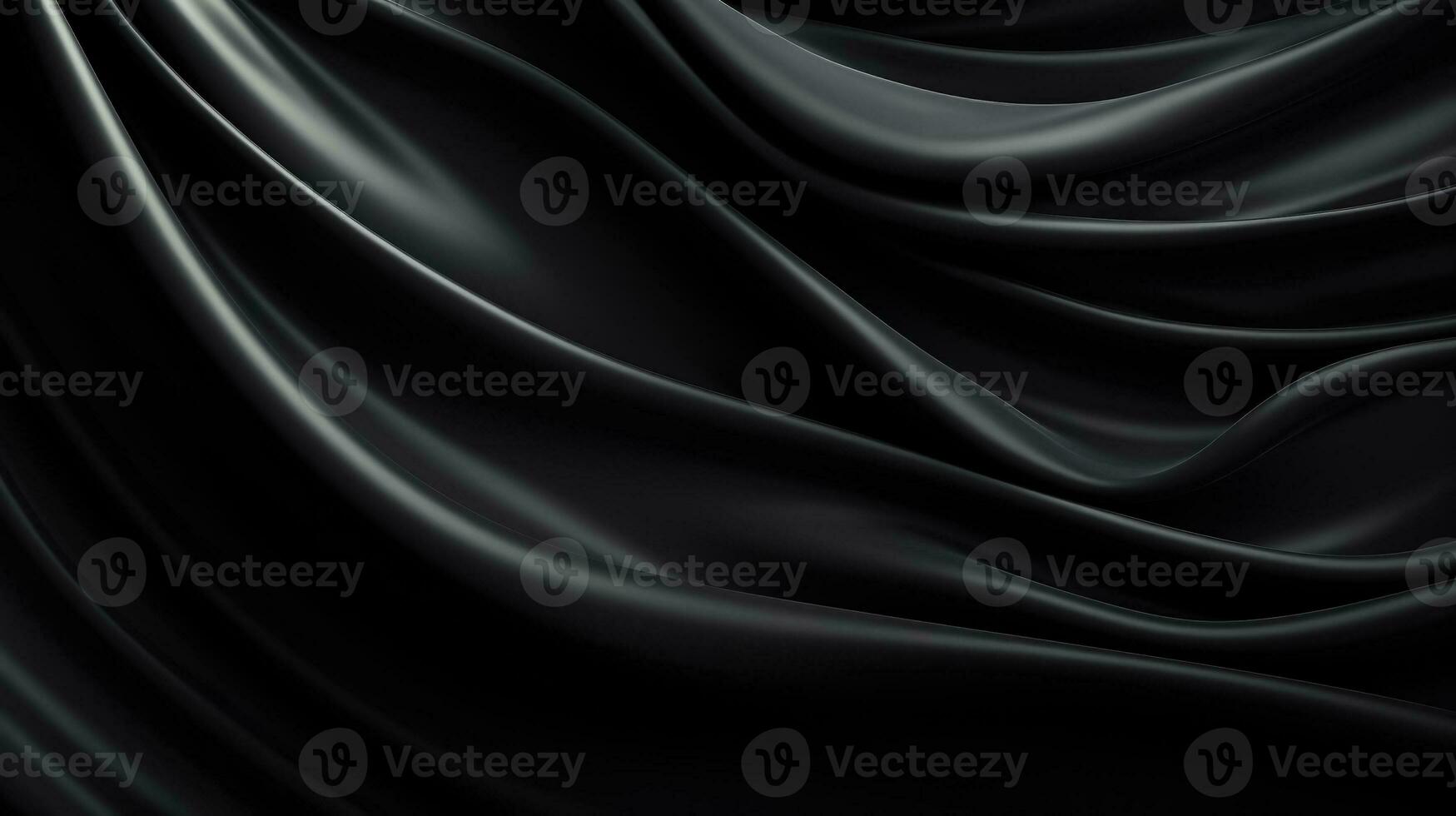 Abstract black background luxury cloth or liquid wave or wavy folds of grunge silk texture satin velvet material copy space photo