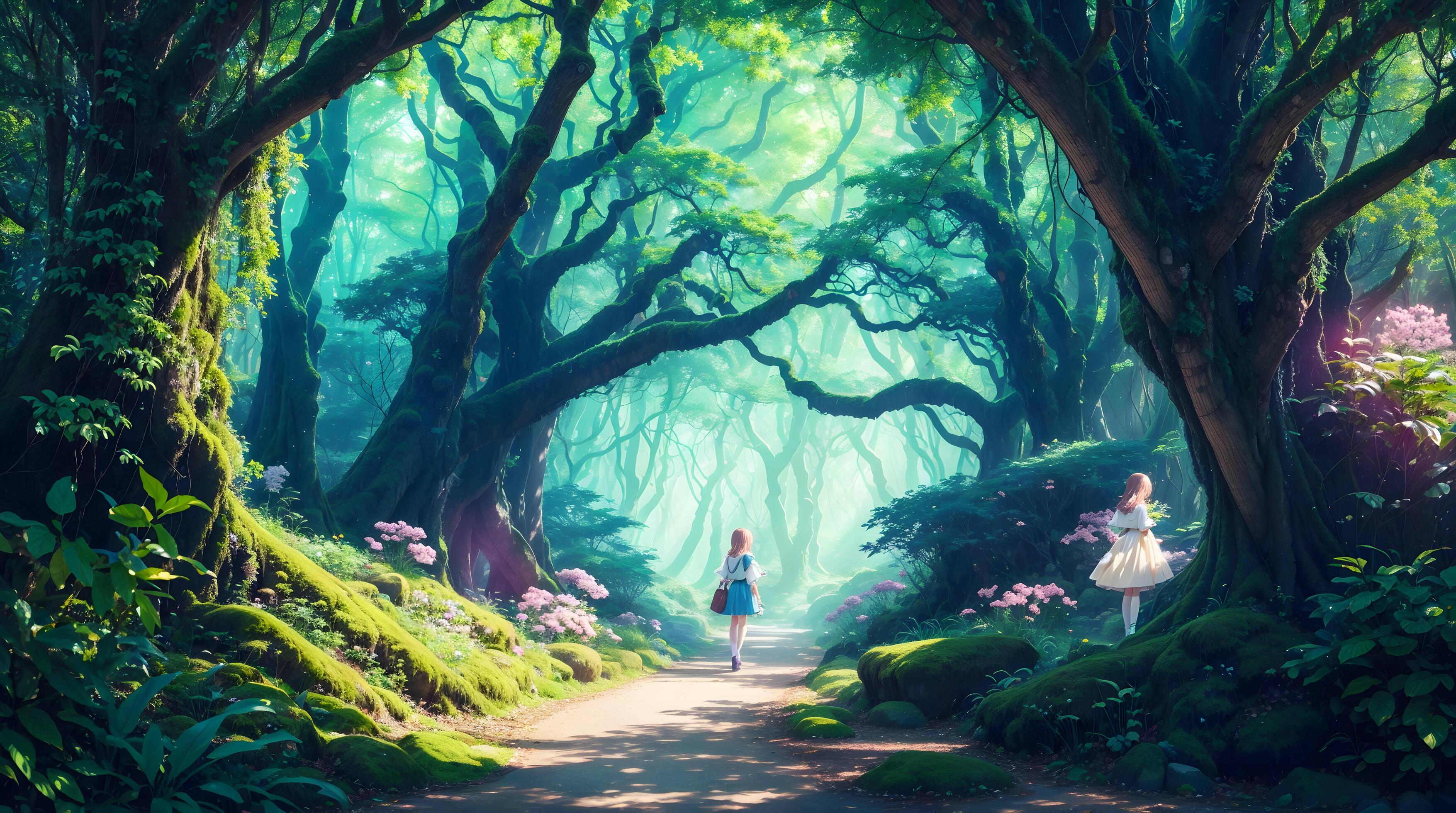 Anime Forest 4k Ultra HD Wallpaper