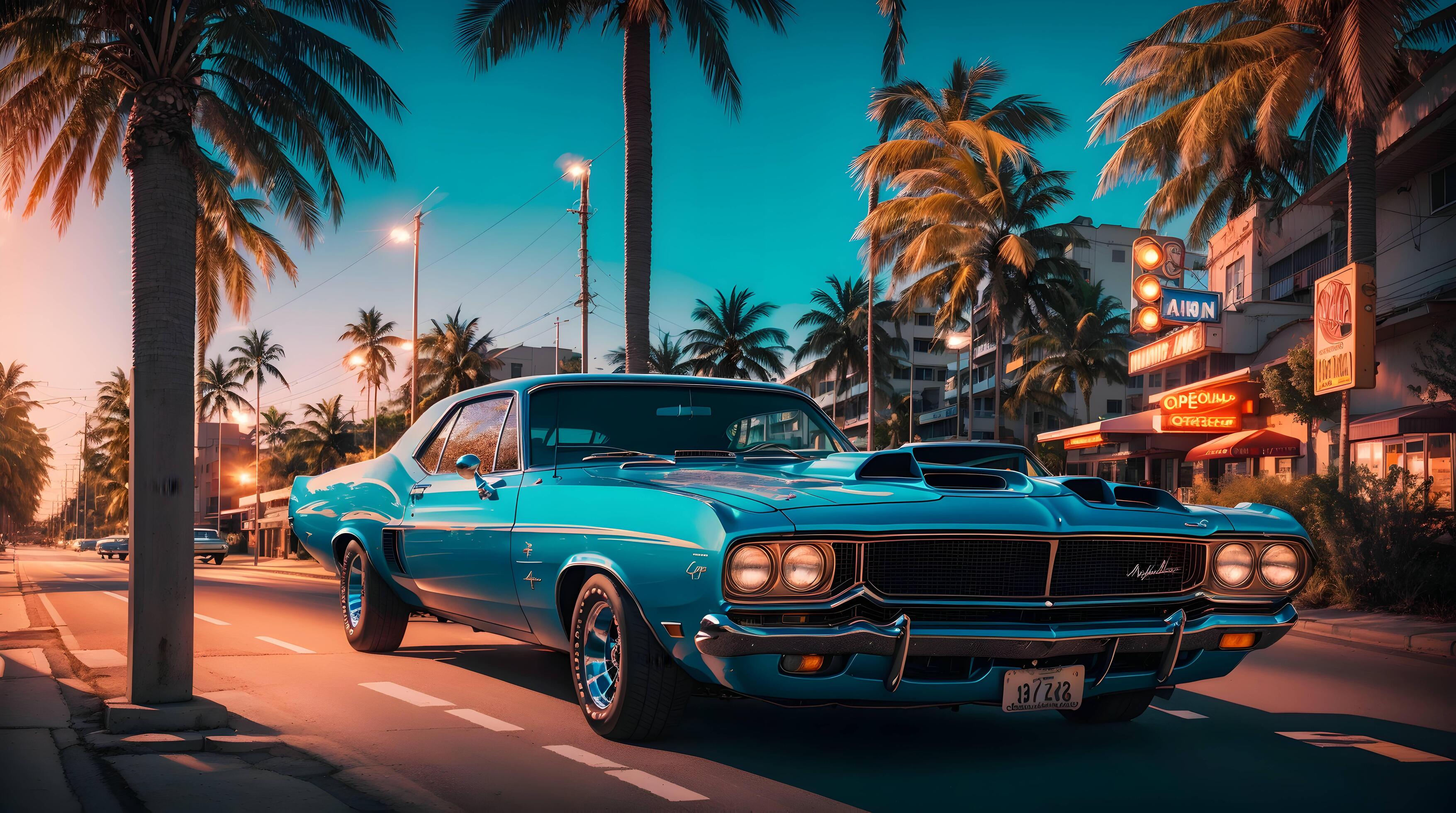 The world of classic muscle cars with this captivating 4K wallpaper  26481334 Stock Photo at Vecteezy