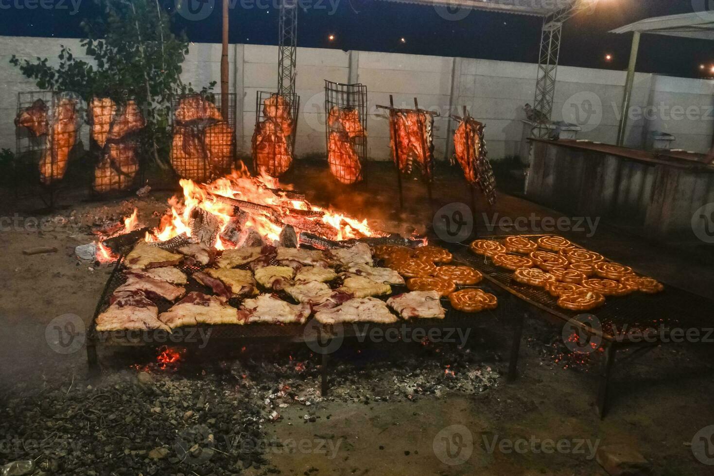 Cow ribs Barbecue,  traditional Argentine cuisine photo