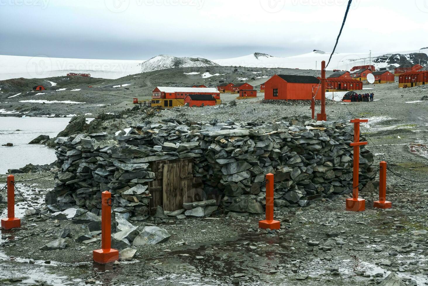 Historical site of ancient explorers in the Antarctic Peninsula photo