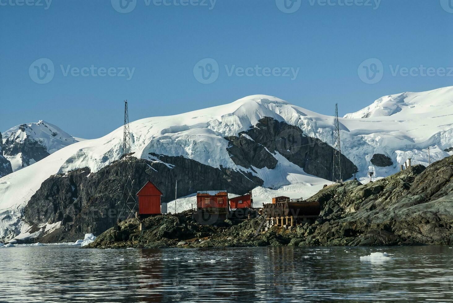 Scientific Base Argentina, Almirante Brown, Paradise Bay, Antartic Peninsula. photo