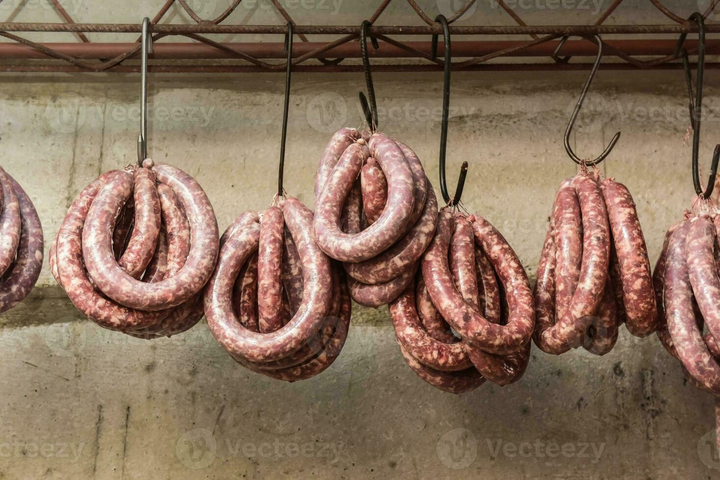 hecho en casa salchichas, tradicional cocina, argentina foto