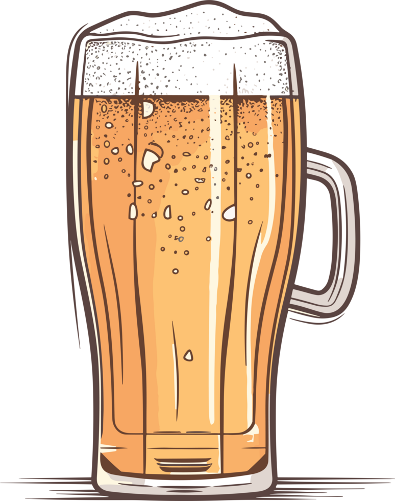 pint of beer with foam AI Generative 26482964 PNG