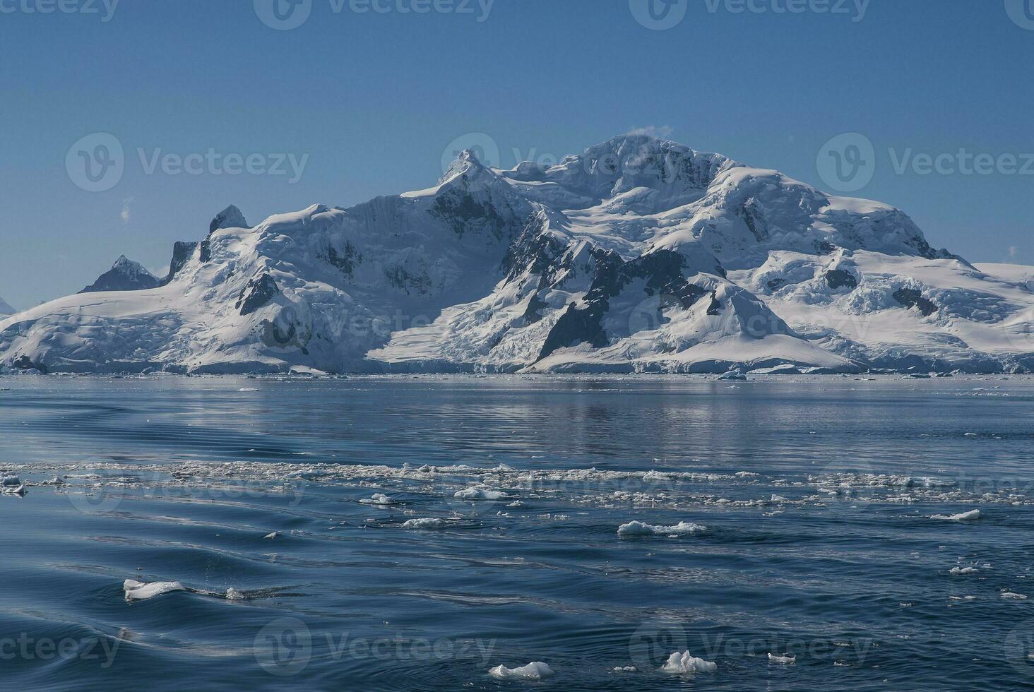 a large mountain in the distance photo