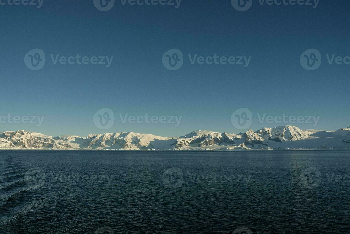 Antarctic mountains landscape , Near Port Lacroix, Antartica. photo