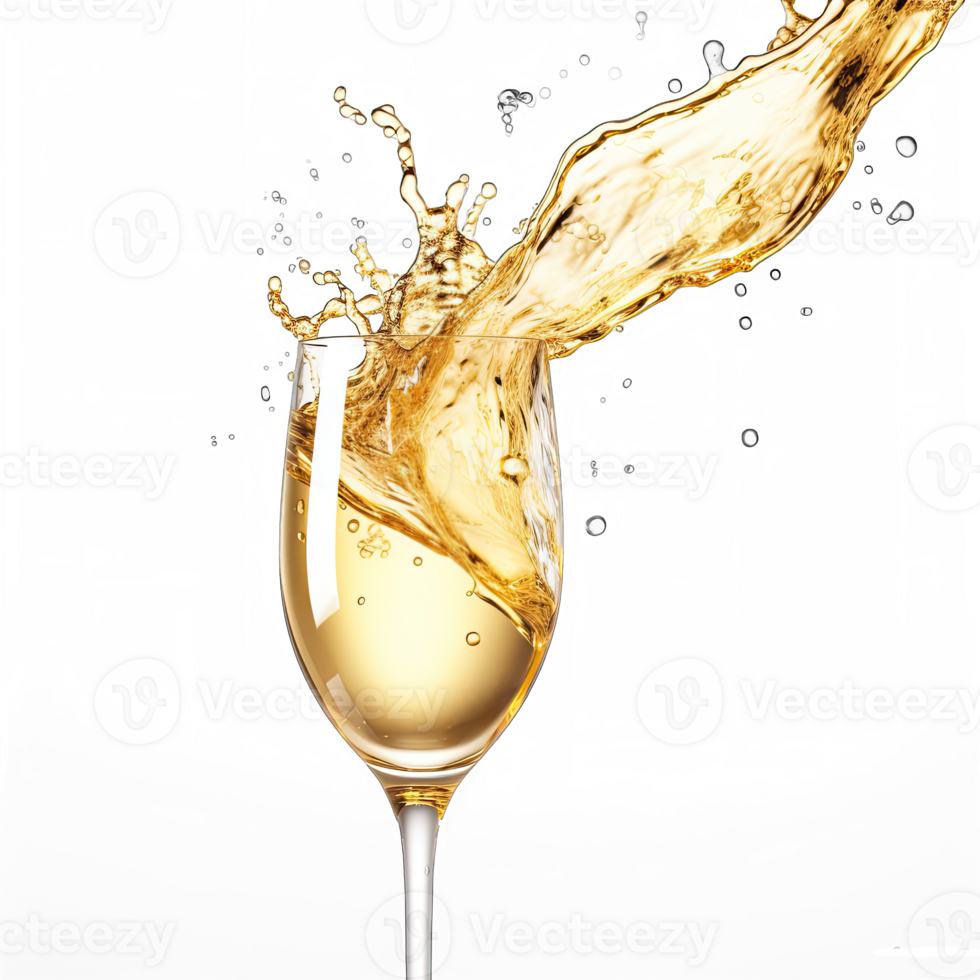 Champagne splash isolated on transparent background png