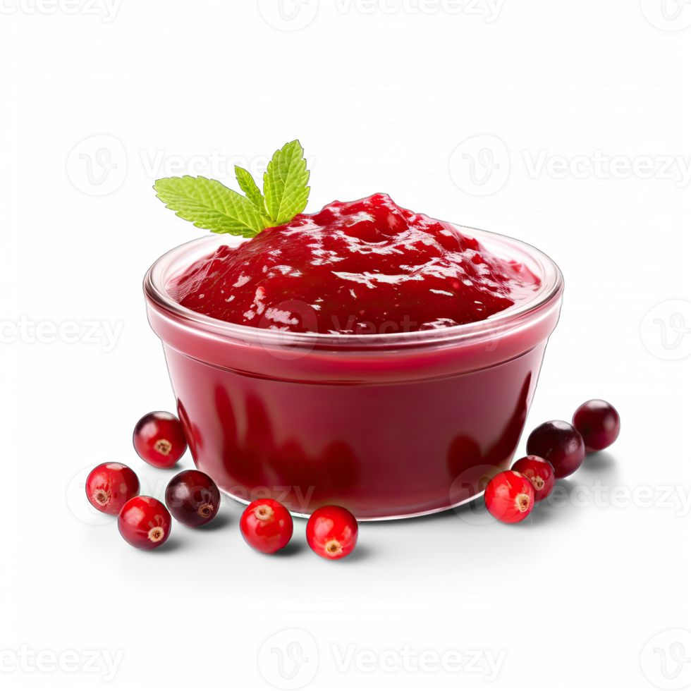 Cranberry sauce isolated on transparent background png