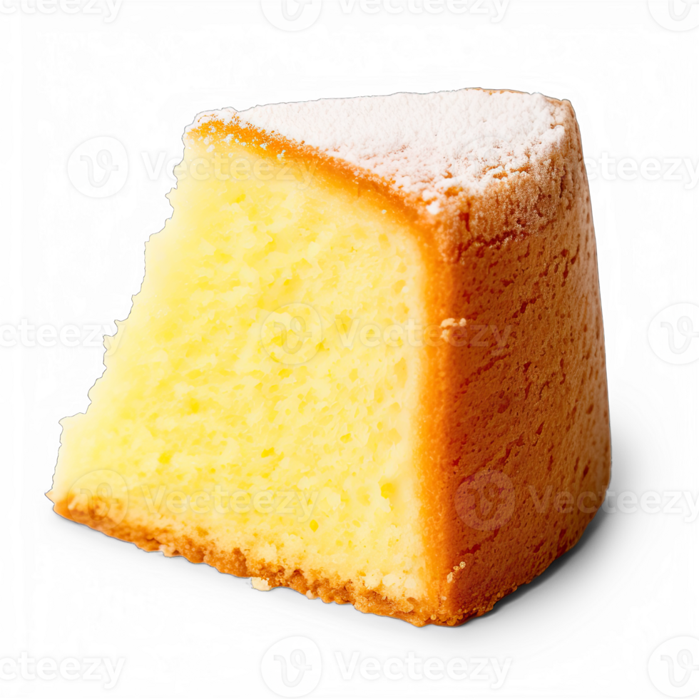 Slice of pandoro isolated on transparent background png