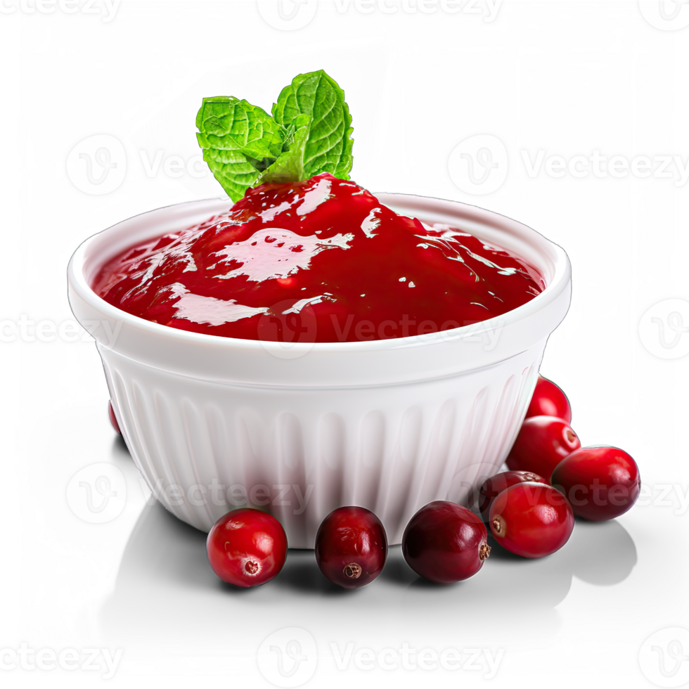 Cranberry sauce isolated on transparent background png