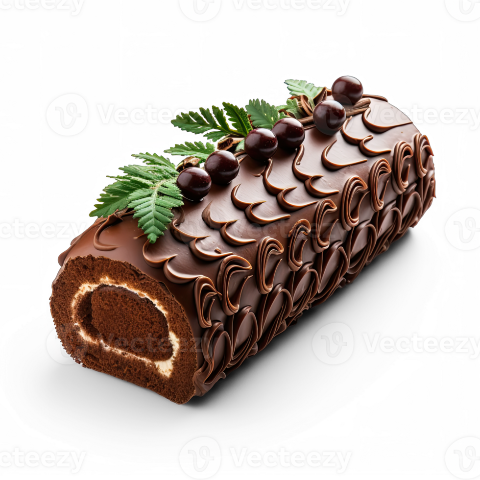 Buche de Noel isoliert auf transparent Hintergrund png