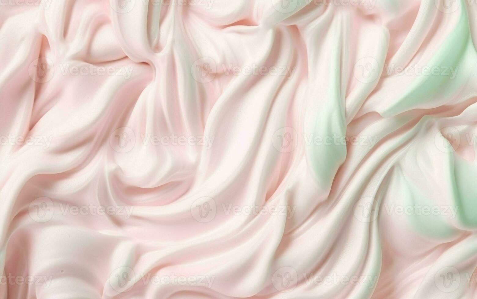 Glossy curvy fond with space for text in center. Whirl light red gel eddy design. Appetizing dairy fluid fresh mix of juicy fruits rose color. Redcurrant, cowberry, raspberry, cranberry photo