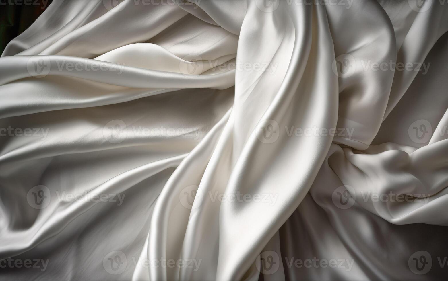 White satin fabric background. AI, photo