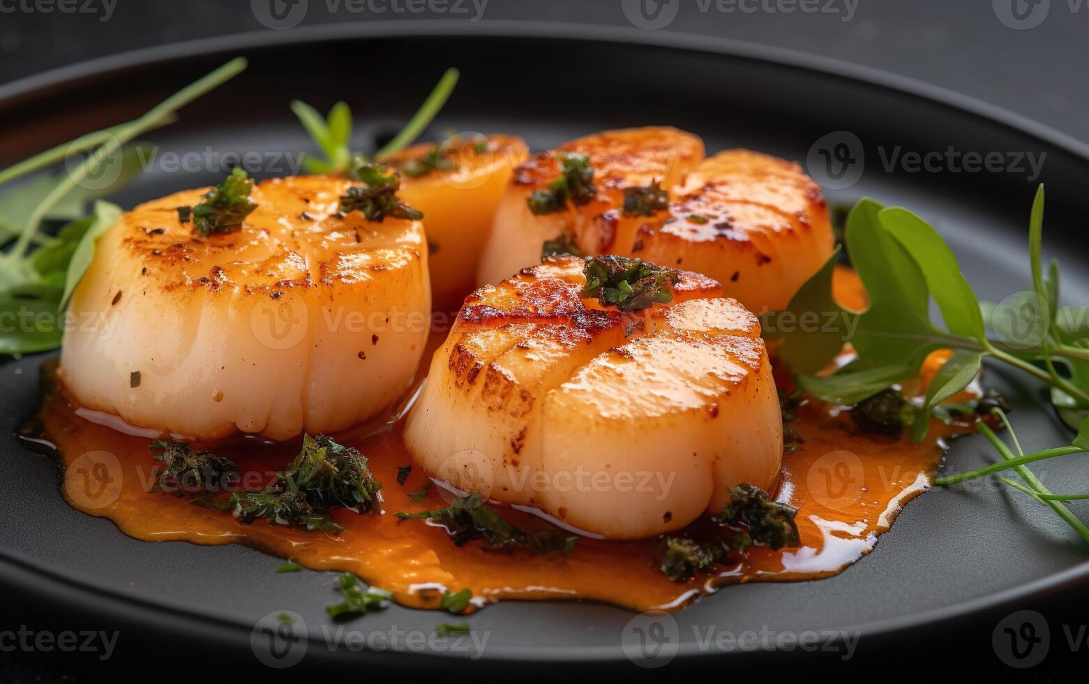 Grilled tuna medallions with rosemary. AI, photo
