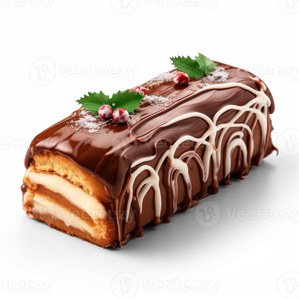 buche de noel isolerat på transparent bakgrund png