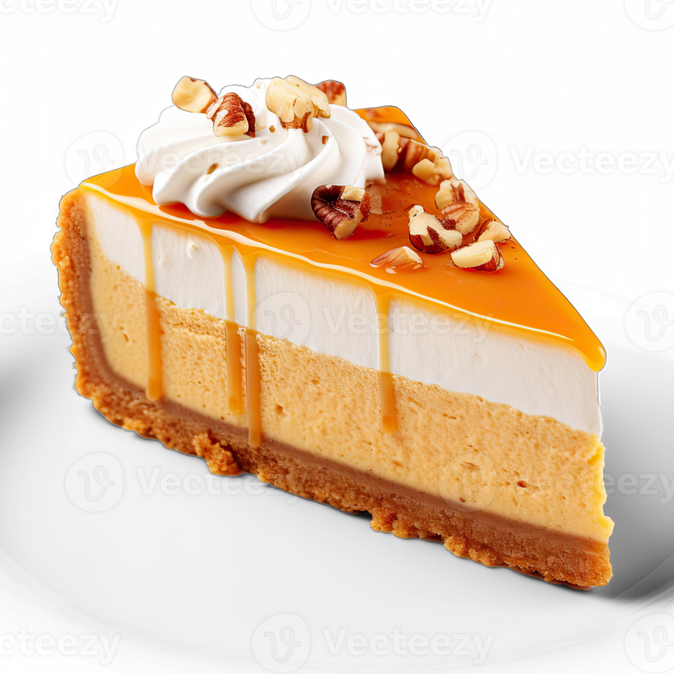 Pumpkin pie isolated on transparent background png