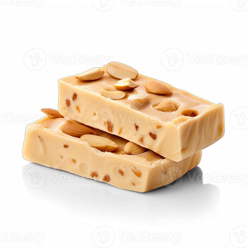 Turron isolated on transparent background png