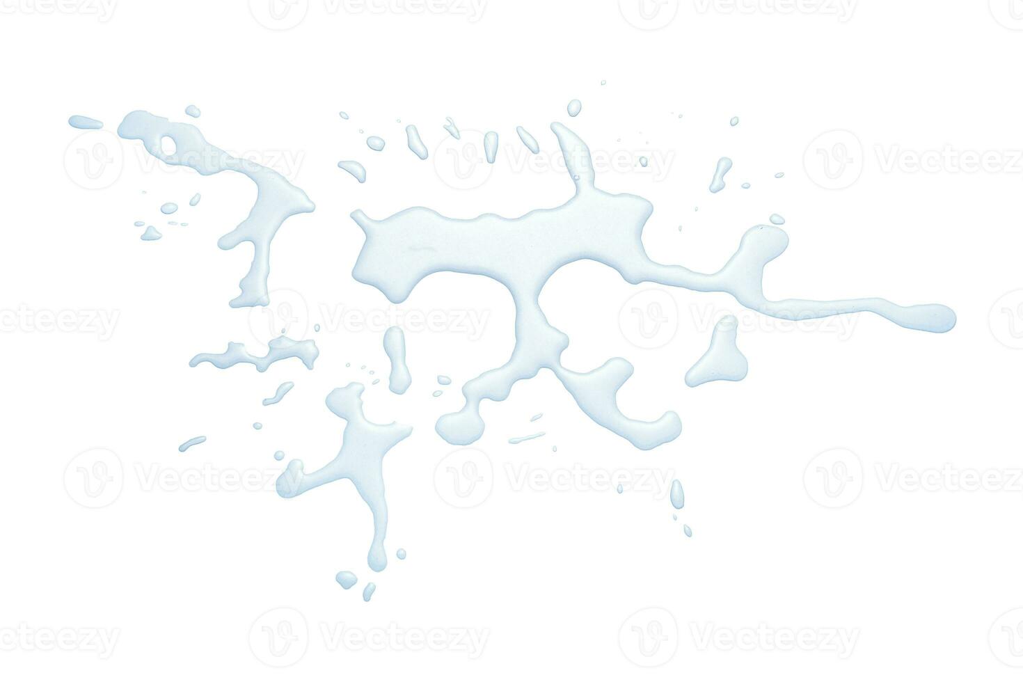 real image, spilled water drop on the floor isolated on white background photo