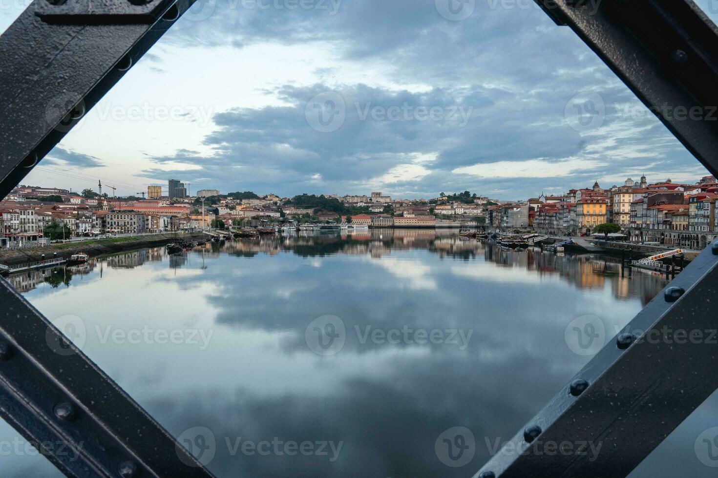 View from Porto Portugal,  framed from de Ponte Luis I Bridge. photo