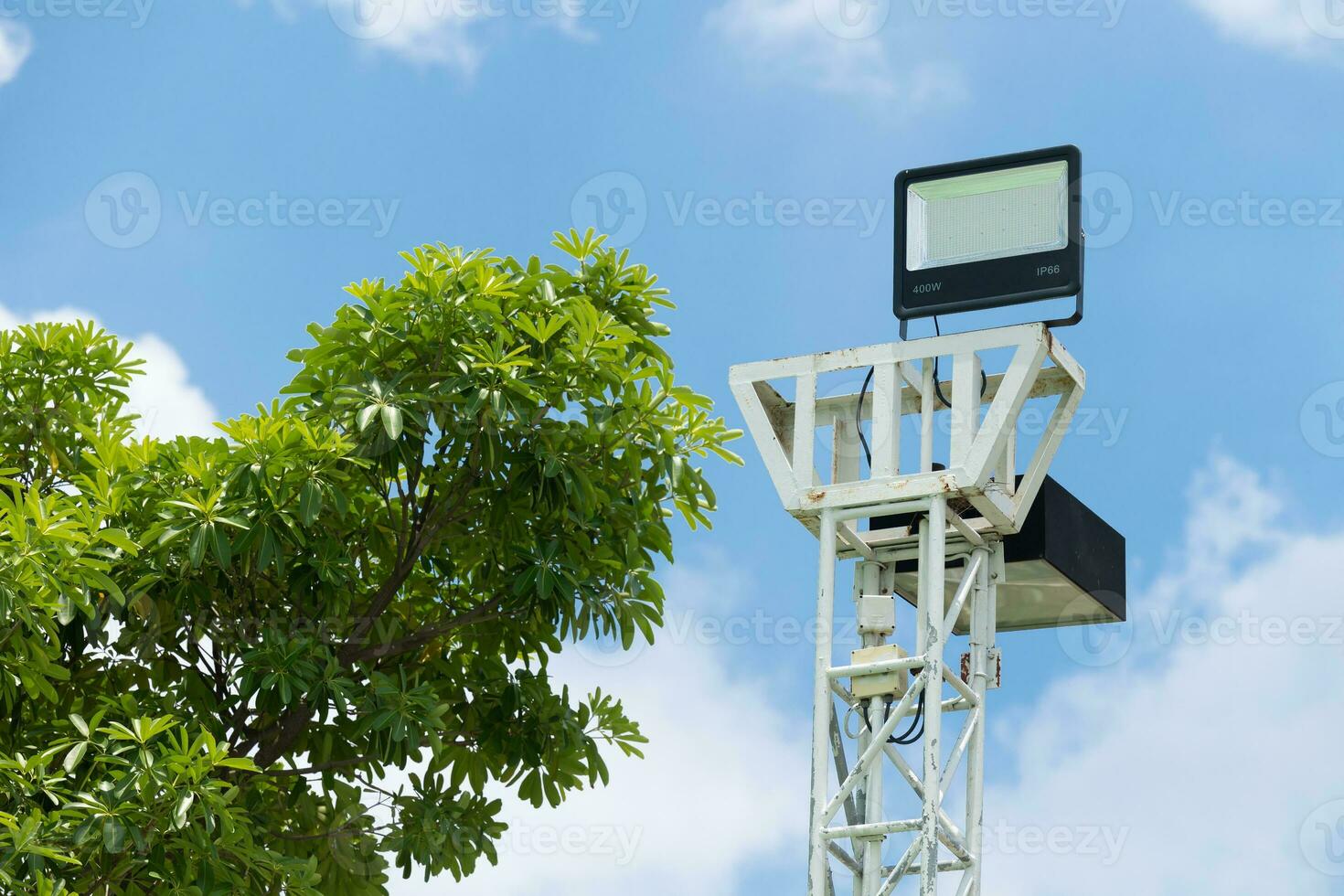 Large outdoor LED flood light sportlight for building security or sport stadium. photo