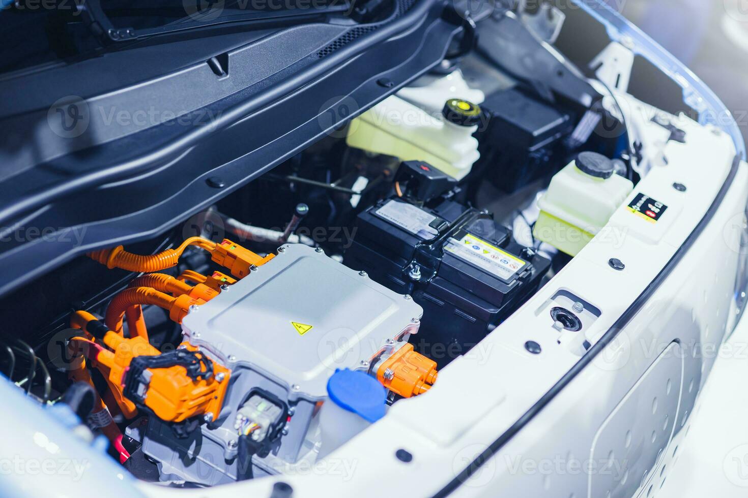 EV engine car engine block under hood electric vehicle high power and environmentally Friendly Zero Emission photo