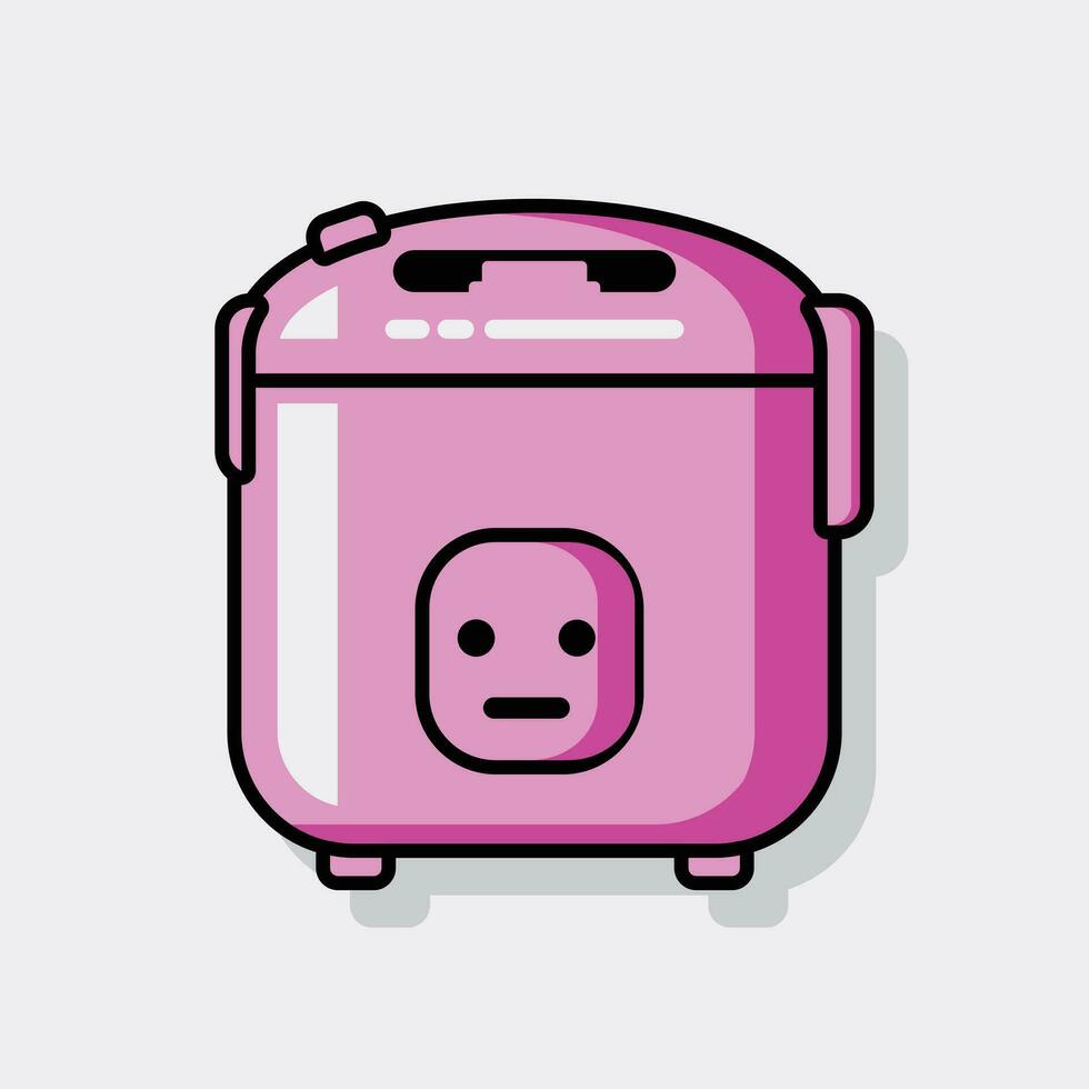 rice cooker flat icon logo design vector