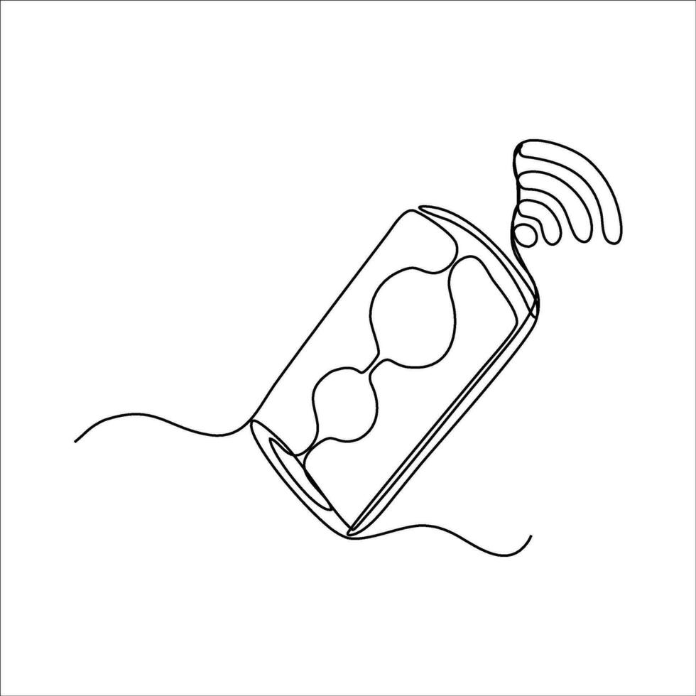 continuous line drawing of motorcycle ignition key vector