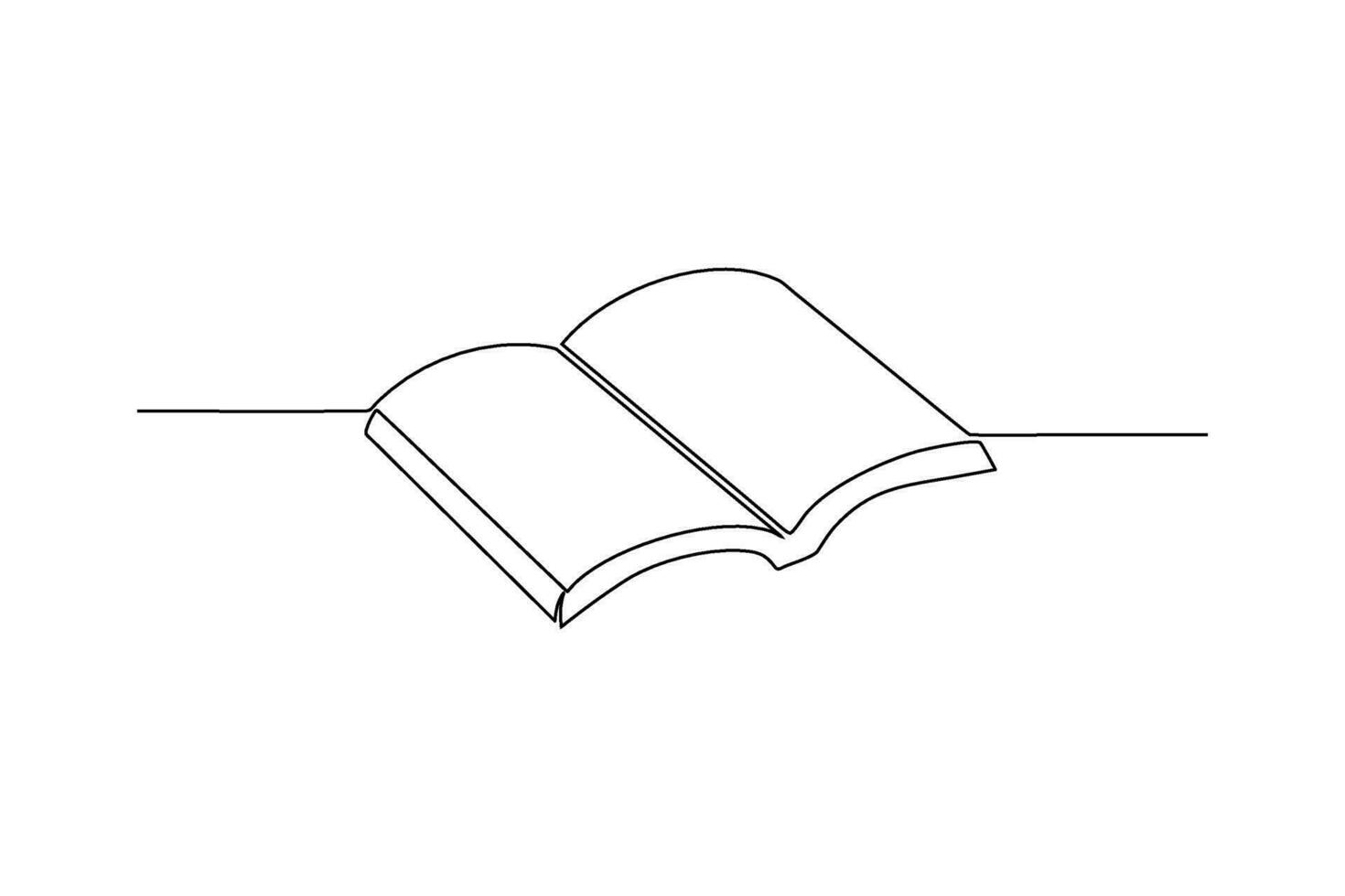 continuous line art drawing of a book vector